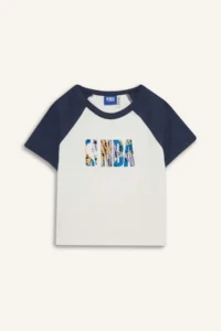 DeFacto NBA Wordmark Fitted Crew Neck Ribbed Short Sleeve T-Shirt Girls - Image 3