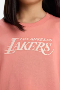 DeFacto NBA Los Angeles Lakers Loose Fit Crew Neck Short Sleeve T-Shirt Girls - Image 7