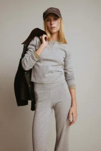DeFacto Fitted Button Collar Ribbed Long Sleeve T-Shirt - Image 4