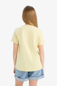 DeFacto Crew Neck Anime Printed Short Sleeve T-Shirt Girls - Image 6