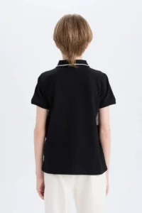 DeFacto Polo Neck Color Blocked Pique Short Sleeve T-Shirt Boy - Image 2
