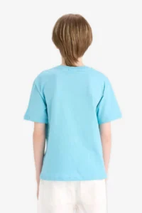 DeFacto Light Blue Boys' T-Shirt F0168A8/TR248 - Image 6