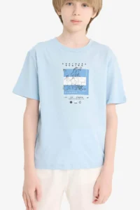 DeFacto Crew Neck Printed Short Sleeve T-Shirt Boy - Image 5