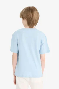 DeFacto Crew Neck Printed Short Sleeve T-Shirt Boy - Image 7