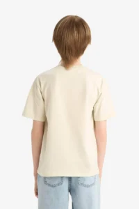 DeFacto Ecru Boys' T-Shirt E6320A8/GN1240 - Image 6