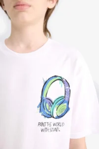DeFacto Crew Neck Printed Short Sleeve T-Shirt Boy - Image 8