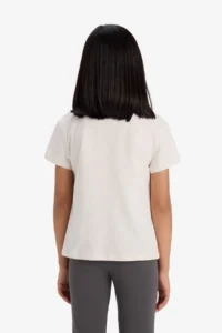 DeFacto Crew Neck Printed Short Sleeve T-Shirt Girls - Image 6