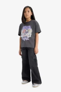 DeFacto Girl's Bratz Oversize Wide Fit Crew Neck Short Sleeve T-Shirt - Image 2