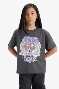 DeFacto Girl's Bratz Oversize Wide Fit Crew Neck Short Sleeve T-Shirt - Image 3