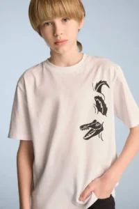 DeFacto Crew Neck Printed Short Sleeve T-Shirt Boy