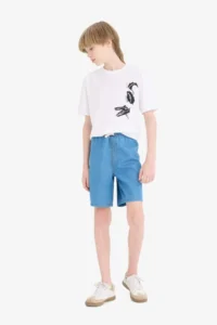 DeFacto Crew Neck Printed Short Sleeve T-Shirt Boy - Image 5