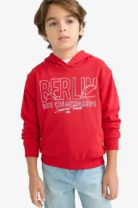 DeFacto Hooded Printed Sweatshirt Boy