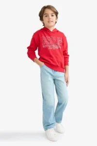 DeFacto Hooded Printed Sweatshirt Boy - Image 2