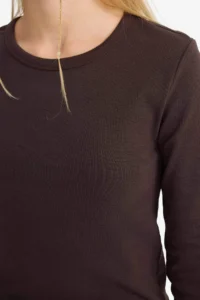 DeFacto Fitted Crew Neck Ribbed Long Sleeve T-Shirt - Image 5