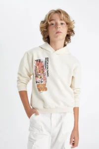 DeFacto Ecru Boys' Sweatshirt C9824A8/ER103