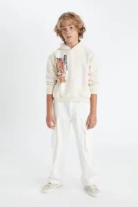 DeFacto Ecru Boys' Sweatshirt C9824A8/ER103 - Image 2