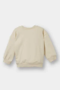 DeFacto Crew Neck Bear Printed Soft Lined Sweatshirt Baby Boy - Image 3