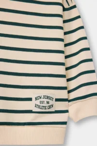 DeFacto Crew Neck Striped Sand Baby Boy Sweatshirt E0280A5/BG319 - Image 2
