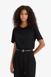 DeFacto 100% Cotton Basic Black Women T-Shirt W9584AZ/BK81 - Image 4