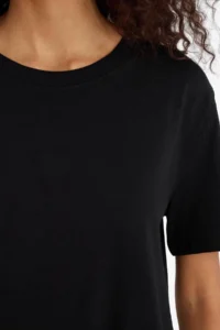 DeFacto 100% Cotton Basic Black Women T-Shirt W9584AZ/BK81 - Image 5
