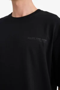 DeFacto Boxy Fit Black Men T-Shirt D5875AX/BK81 - Image 3