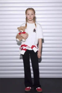 DeFacto I Love NY Oversize Ecru Girls' T-Shirt G9595A8/ER105 - Image 2
