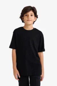 DeFacto Regular Fit Black Boys' T-Shirt K1687A6/BK81 - Image 3