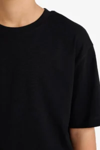 DeFacto Regular Fit Black Boys' T-Shirt K1687A6/BK81 - Image 4