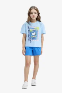 DeFacto Snoopy Relax Fit Crew Neck Short Sleeve T-Shirt Girl Child - Image 2