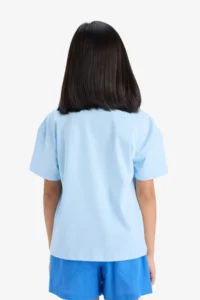 DeFacto Snoopy Relax Fit Crew Neck Short Sleeve T-Shirt Girl Child - Image 5
