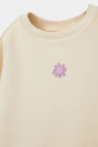 DeFacto Baby Girl Crew Neck Floral Sweatshirt - Image 2