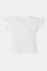 DeFacto Crew Neck Printed Short Sleeve T-Shirt Baby Girl - Image 3