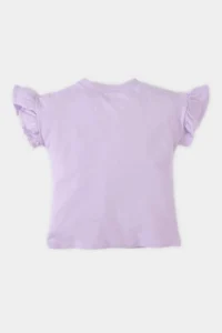 DeFacto Crew Neck Printed Short Sleeve T-Shirt Baby Girl - Image 3