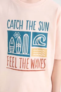 DeFacto Crew Neck Printed Short Sleeve T-Shirt Boy - Image 5