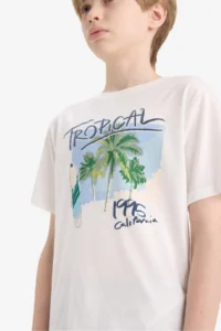 DeFacto Crew Neck Printed Short Sleeve T-Shirt Boy - Image 5