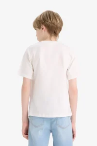 DeFacto Crew Neck Printed Short Sleeve T-Shirt Boy - Image 6