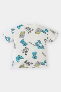 DeFacto Crew Neck Patterned Short Sleeve T-Shirt Baby Boy - Image 5
