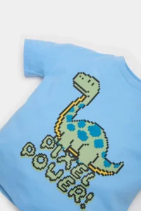 DeFacto Dinosaur Printed Short Sleeve T-Shirt Baby Boy - Image 2