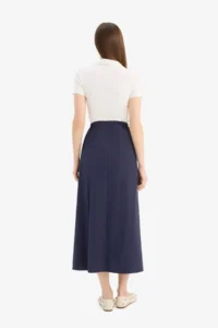 DeFacto A-Line Normal Waist Half Lining Poplin Midi Skirt 25SP - Image 7