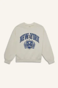 DeFacto Relax Fit Crew Neck Printed Sweatshirt Girls