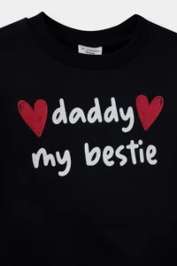 DeFacto Baby Girl Crew Neck Printed Soft Lined Sweatshirt - Image 2