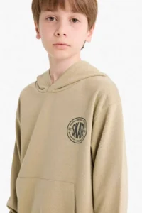 DeFacto Hooded Printed School Sweatshirt Boy