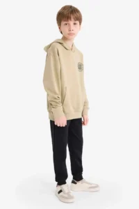 DeFacto Hooded Printed School Sweatshirt Boy - Image 2