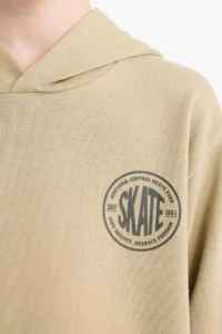 DeFacto Hooded Printed School Sweatshirt Boy - Image 5