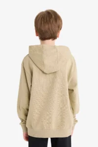 DeFacto Hooded Printed School Sweatshirt Boy - Image 6