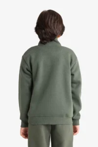 DeFacto Half Zippered Soft Furry Printed Sweatshirt Boy - Image 6