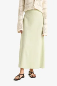 DeFacto A-Line High Waist Linen Blend Maxi Skirt - Image 6