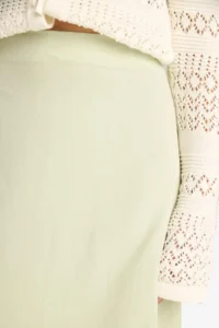DeFacto A-Line High Waist Linen Blend Maxi Skirt - Image 7
