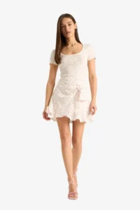 DeFacto Patterned Normal Waist tied up Midi Skirt - Image 3