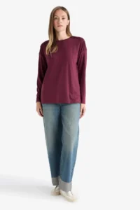 DeFacto Regular Fit Crew Neck Long Sleeve T-Shirt - Image 2